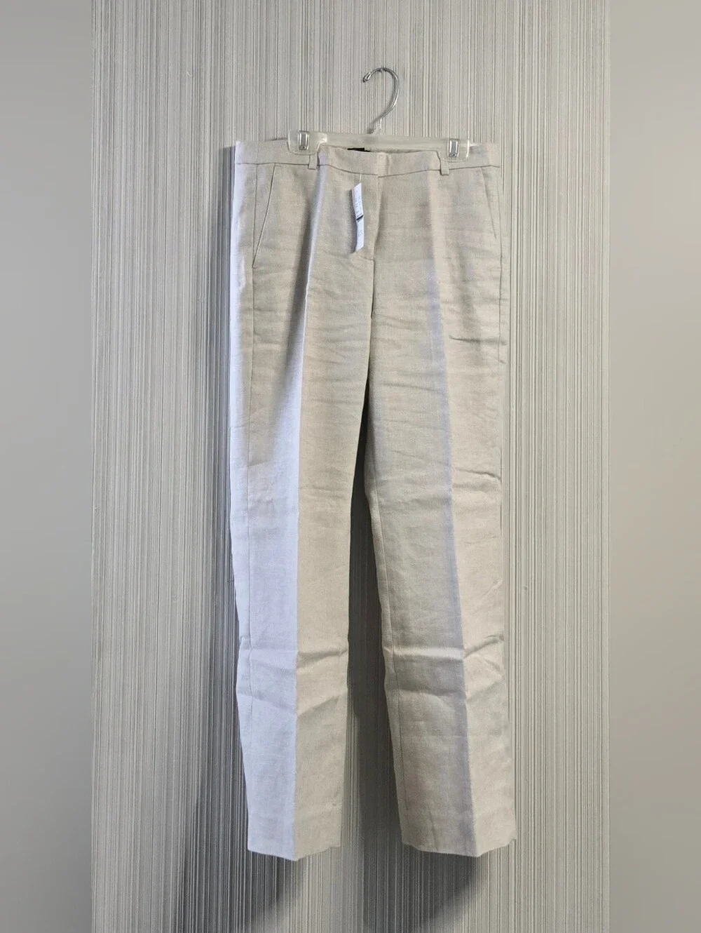 Nwt J. Crew Kaya Pant Stretch Linen Blend Flax Ivory Size 2